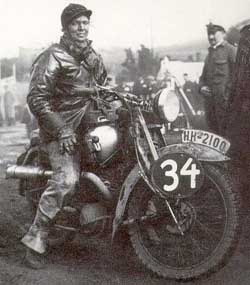 1934 DKW SB250 apperantly involved in some competition application, Rider unknown