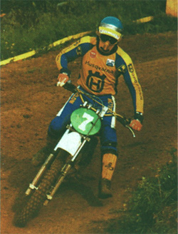 Hkan 'Carla' Carlqvist during the 1979 season, he went on to win the 250cc championship on Husqvarna