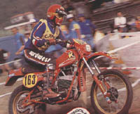 Alessandro Gritti riding his Kramer at ISDE, Elba 1981