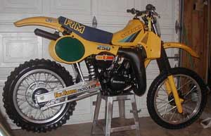 1983 Suzuki RM250 with the excellent Full Floater rear suspension introduced in 1982